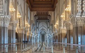 Interior de la Mezquita Hassan 