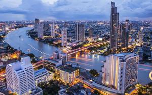 Panorámica de Bangkok por la noche