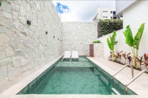 Apartamento Lindo Flat Com �rea Externa Privativa.