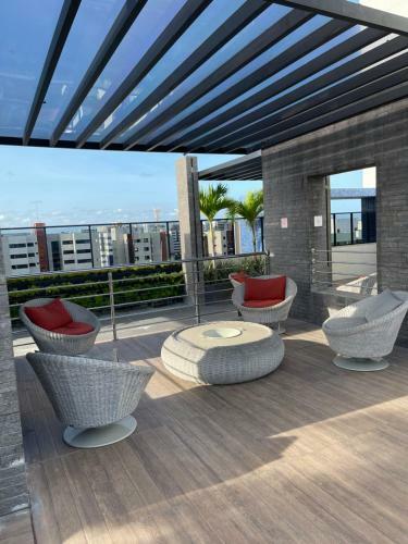 Apartamento Flat Com Piscina E Vista Pro Mar Em Ponta Verde Al
