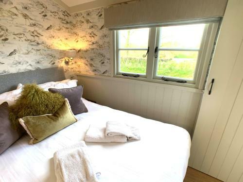 Lodge Luxury Shepherds Hut With Superb Views & Fire Pit