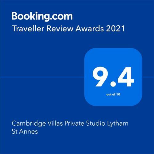 Apartamento Cambridge Villas Private Studio Lytham St Annes