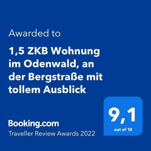 Apartamento 1,5 Zkb Wohnung Im Odenwald, An Der Bergstra�e Mit Tollem Ausblick