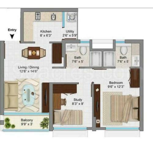 Apartamento 2 Br Apt (Rio de Goa Tata) With Top Facilities