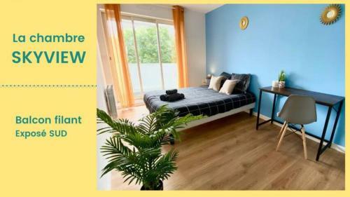 Apartamento Chaleureux, Clair, Balcon, 2sdb, Centre � Pied