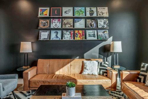 Big New And Modern With Skyline View Mural And Ping Pong