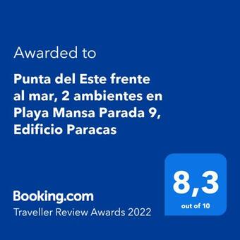 Apartamento Punta Del Este Frente Al Mar, 2 Ambientes En Playa Mansa Parada 9, Edificio Paracas