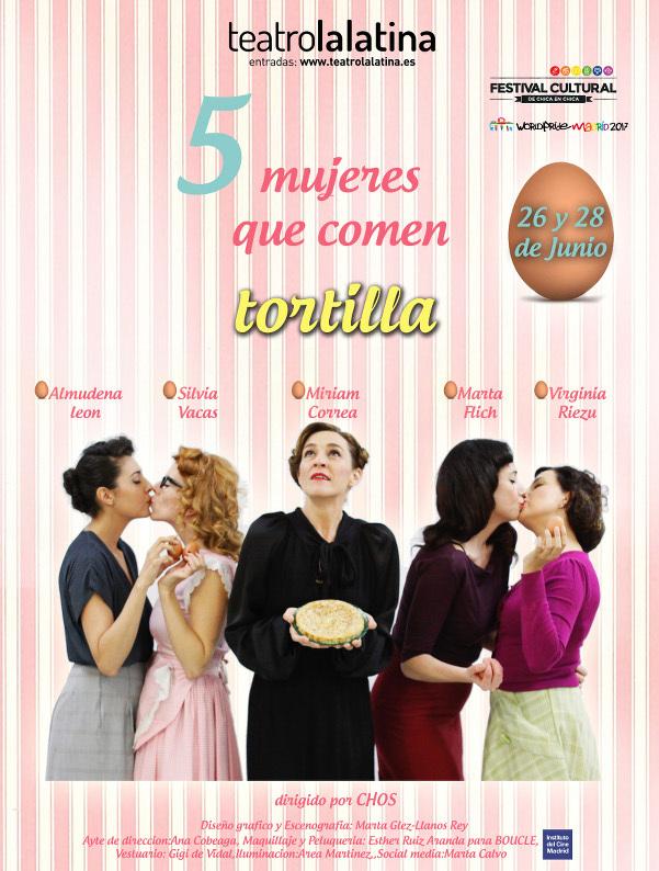 5 mujeres comen tortilla