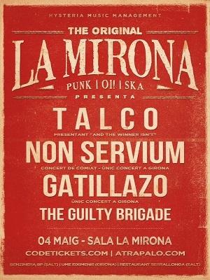 Concierto de Talco, Non Servium, Gatillazo y The Guilty Brigade
