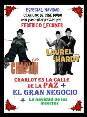 Chaplin, Laurel & Hardy y La navidad de los insectos (1919) con piano 